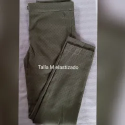 Pantalón de vestir Verde olivo c/ ligero estampado 