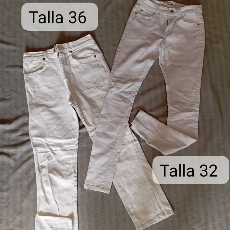 Jeans de mujer color blanco 🤍