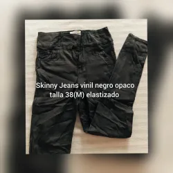 Skinny Jeans vinil negro opaco 