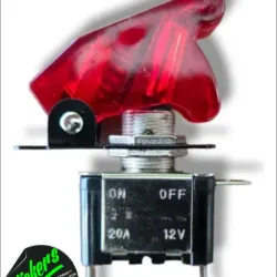 Interruptor de palanca led con seguridad 12v😎
