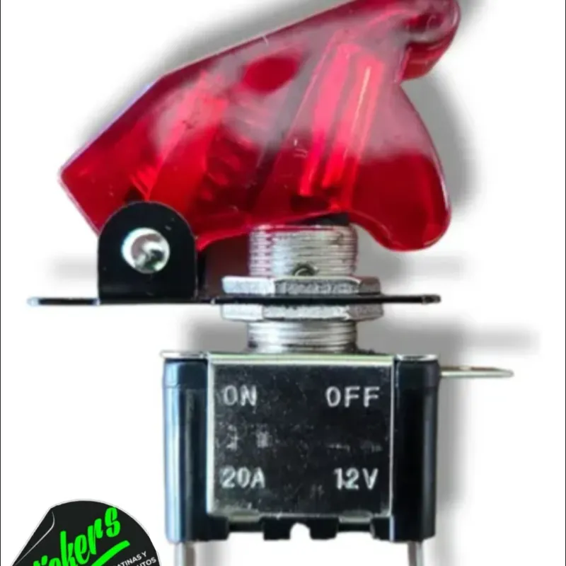 Interruptor de palanca led con seguridad 12v😎