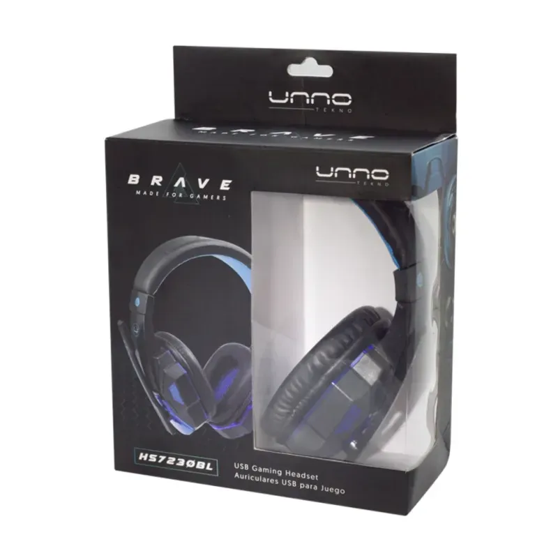 Audífono Casco Gaming RGB marca Brave