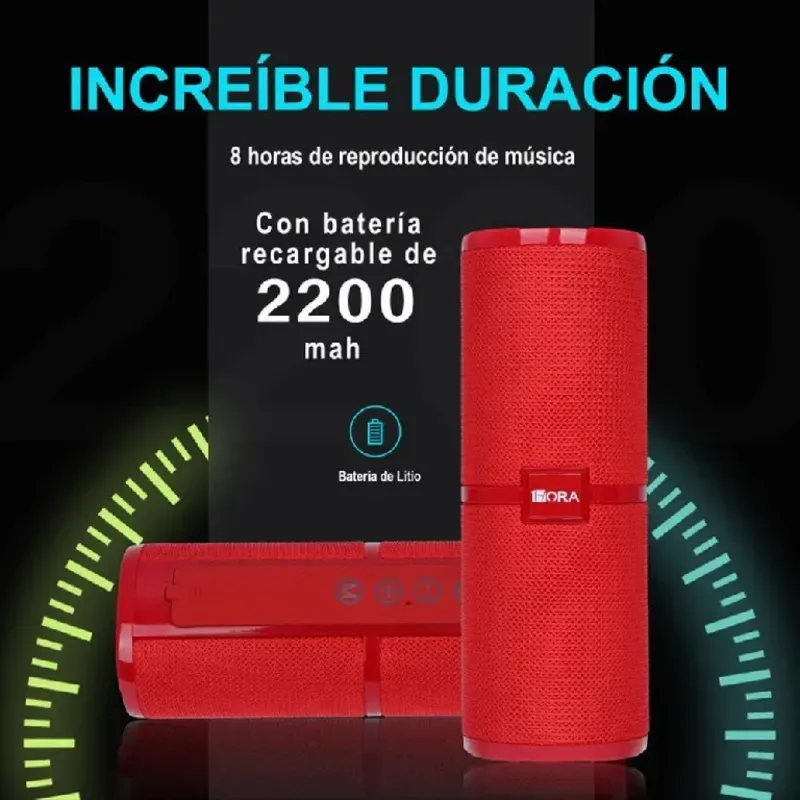 Bocina Bluetooth 1Hora BOC060 - Rojo