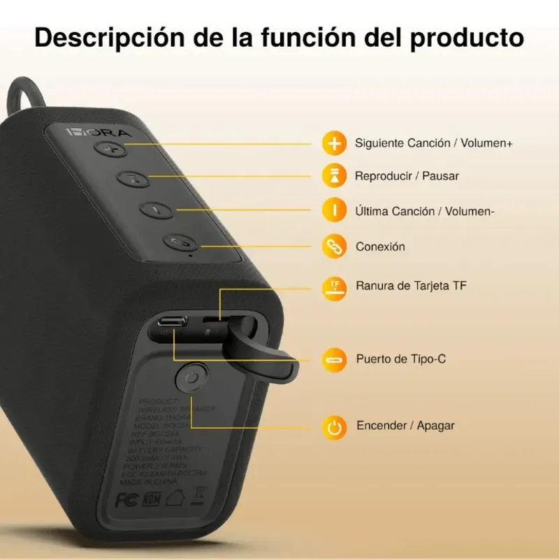 Bocina Bluetooth 1Hora BOC244