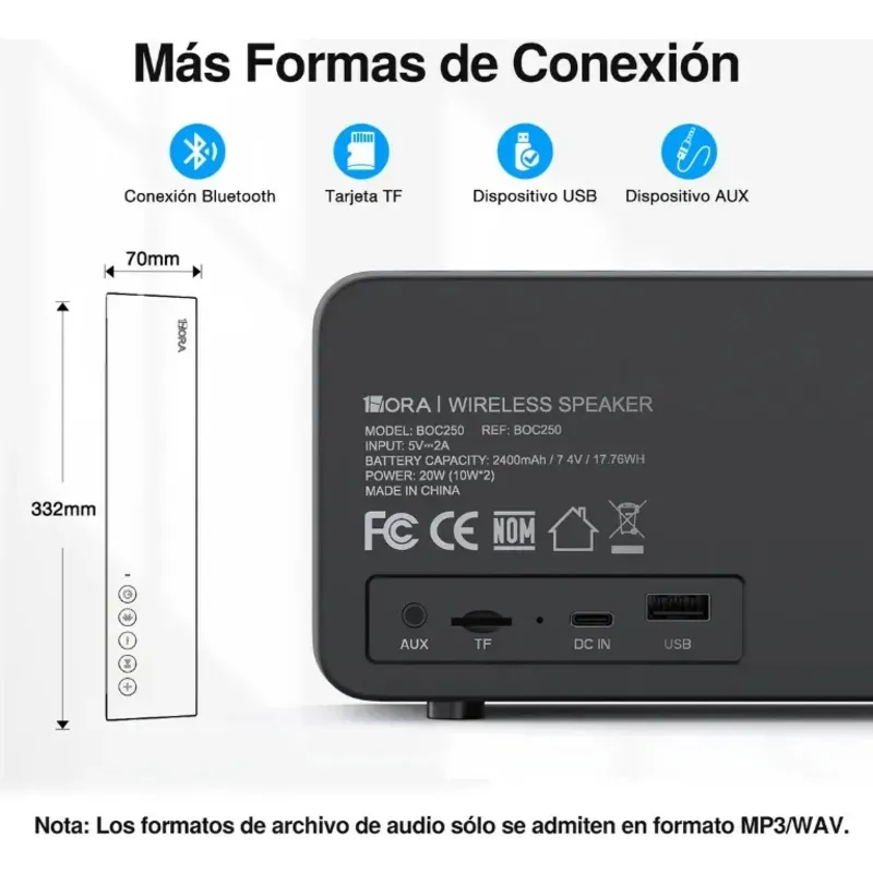 Bocina Bluetooth 1Hora BOC250