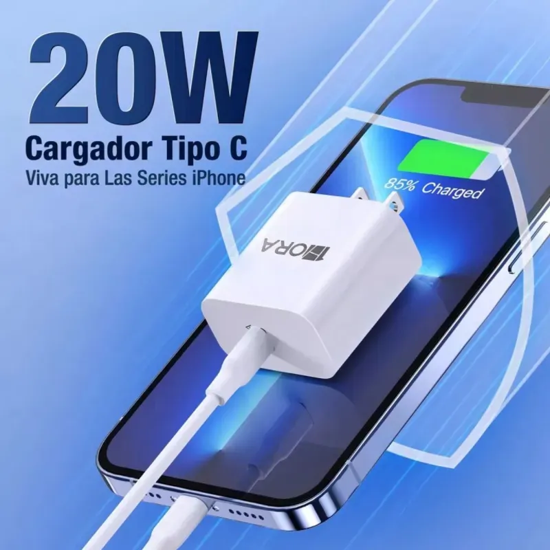 Cargador y Cable 1Hora 20W iPhone a Tipo C