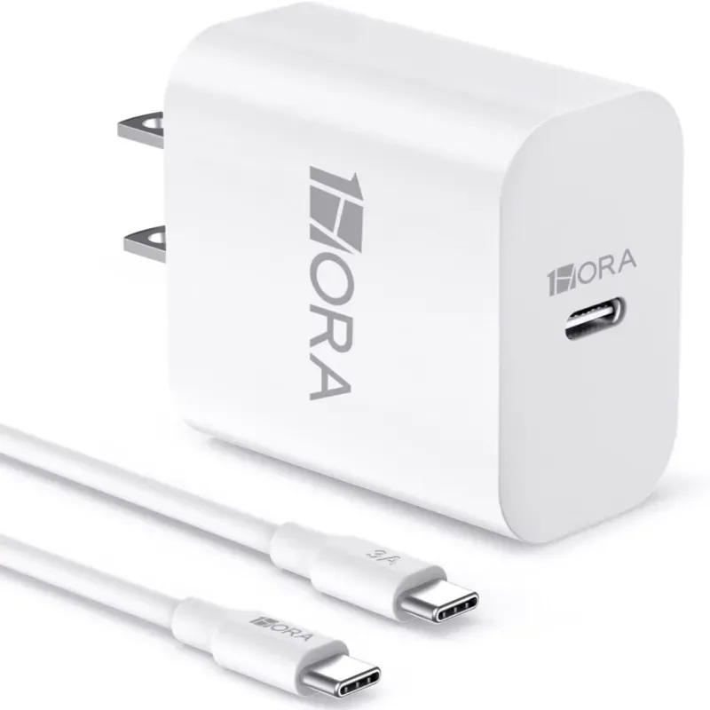 Cargador y Cable 1Hora 20W Tipo C a Tipo C