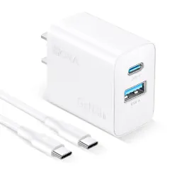 Cargador y Cable Tipo C 1Hora 20W Puerto A+C