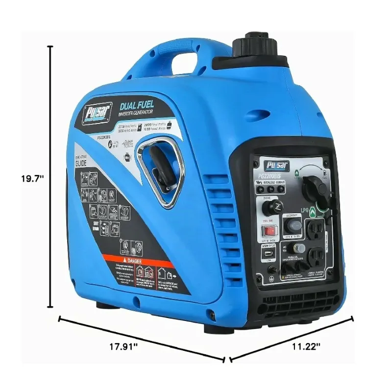 Generador Pulsar PG2200Bis de 2200w ultrasilencioso de combustible dual