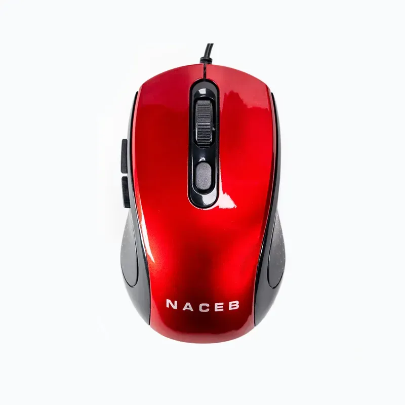 Mouse de cable NA-0115 - Rojo