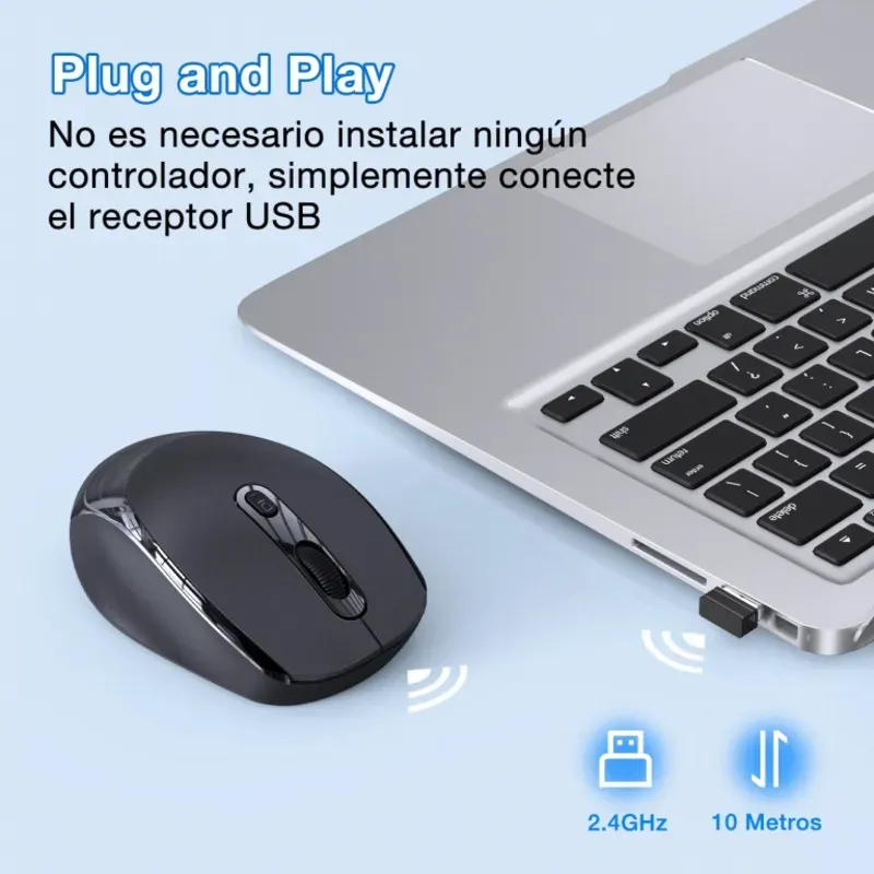 Mouse Inalámbrico marca 1Hora + Pila