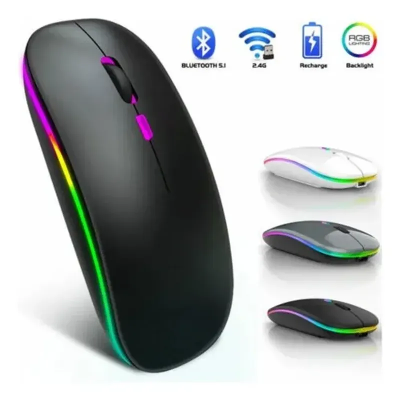 Mouse RGB Inalámbrico Recargables