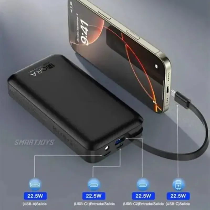 Power Bank 1Hora 20000 mAh BAT201 - Negro