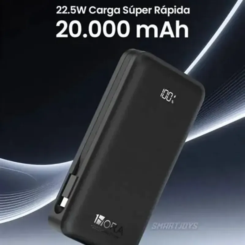 Power Bank 1Hora 20000 mAh BAT201 - Negro