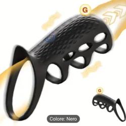 Anillo vibrador de manga para el pene