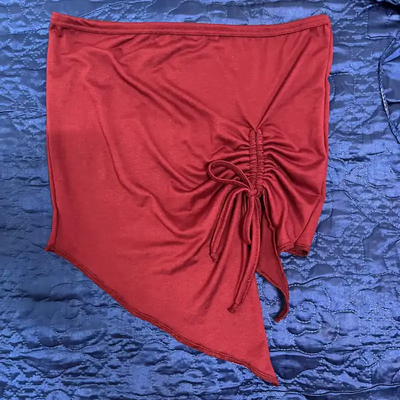 Blusa straple rojo vino 