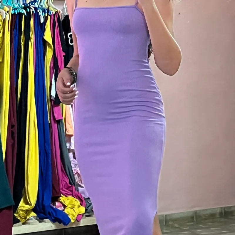 Vestido largo morado 