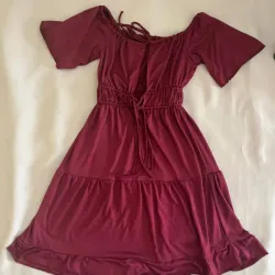 Vestido rojo vino 