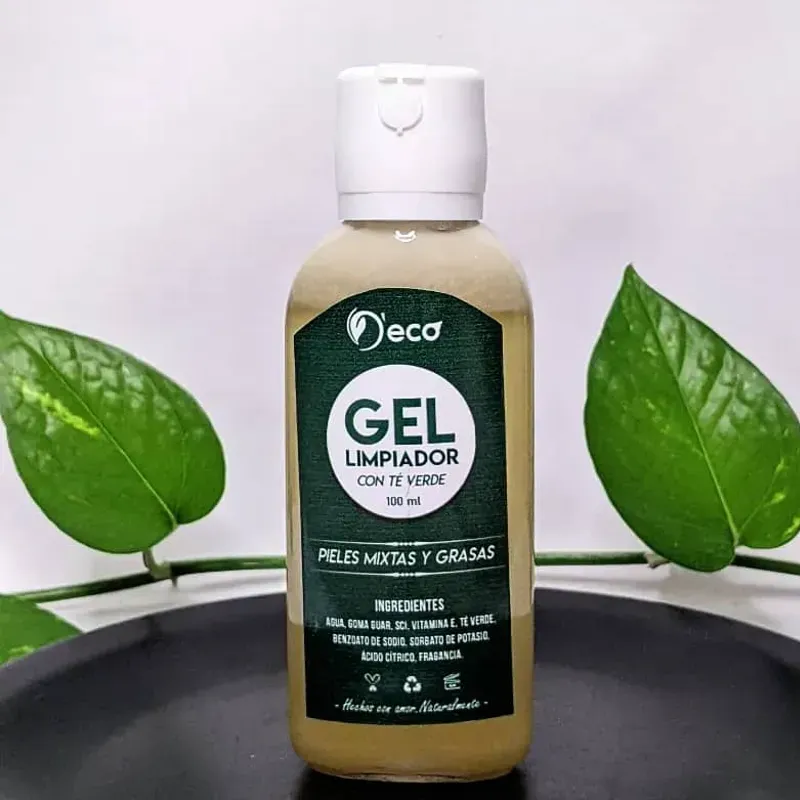 Gel limpiador facial de té verde 💚