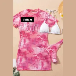 Bikini + pareo estampados