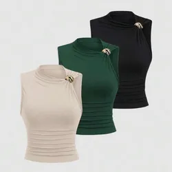Blusas elegantes con detalle dorado