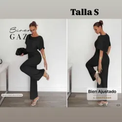 Conjunto elegante de pantalón de corte recto y pluover 