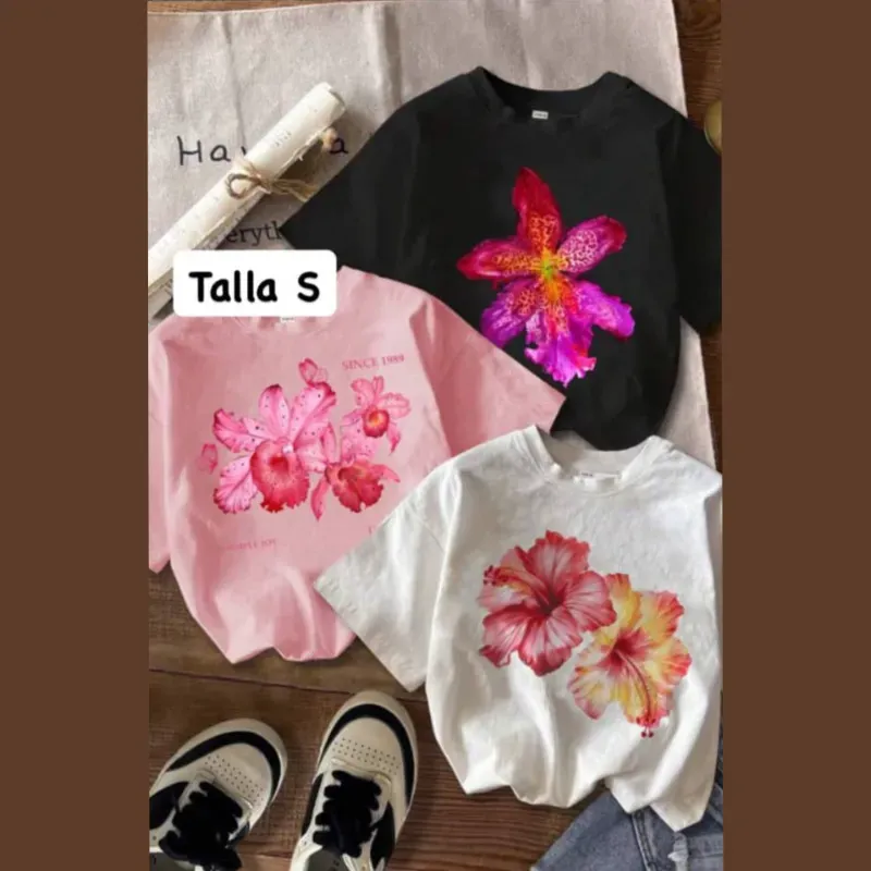 Pullovers cortos con estampado gráfico de flores 