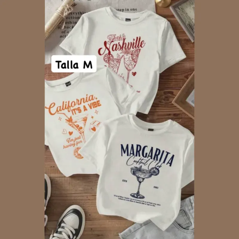 Pullovers cortos con estampado gráfico de tragos 