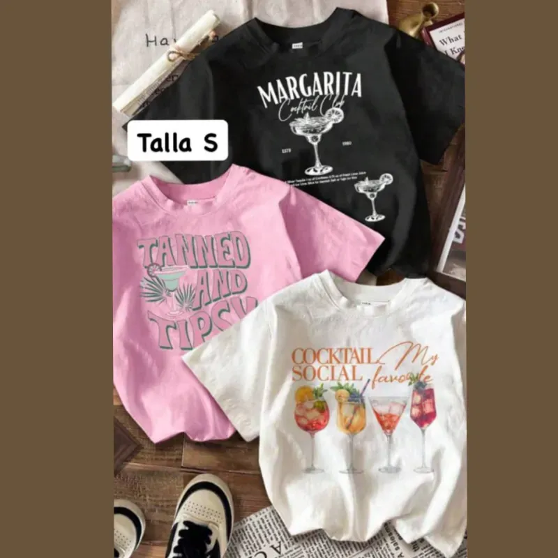 Pullovers cortos con estampado gráfico de tragos 