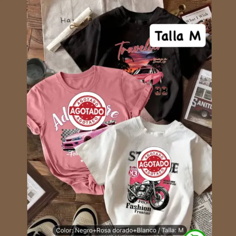 Pullovers largos con estampado gráfico de carros y motos 