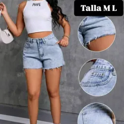 Short de mezclilla clara