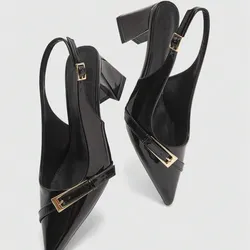 Tacones puntifinos te tacón gordo