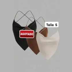Top con escote pronunciado y tirantes finos 