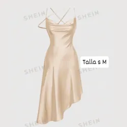 Vestido asimétrico de tirantes 