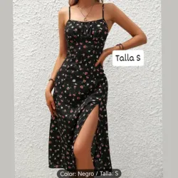 Vestido con abertura lateral y estampado floral 