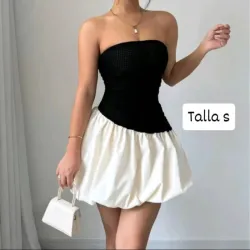 Vestido con falda globo 
