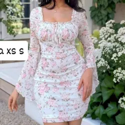 Vestido de mangas largas acampadas 