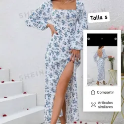 Vestido de mangas largas con estampado floral 
