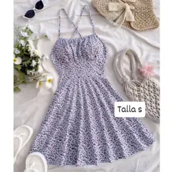 Vestido de tirantes con estampado floral 