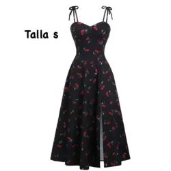 Vestido de tirantes con estampado frutal 