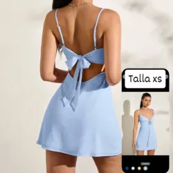 Vestido de tirantes con lazo en la espalda 