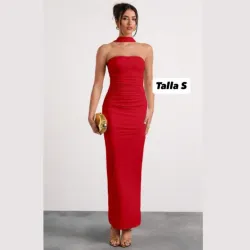 Vestido elegante escote palabra de honor 