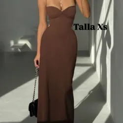 Vestido largo con escote sexy