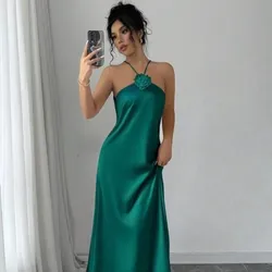 Vestido largo de satén