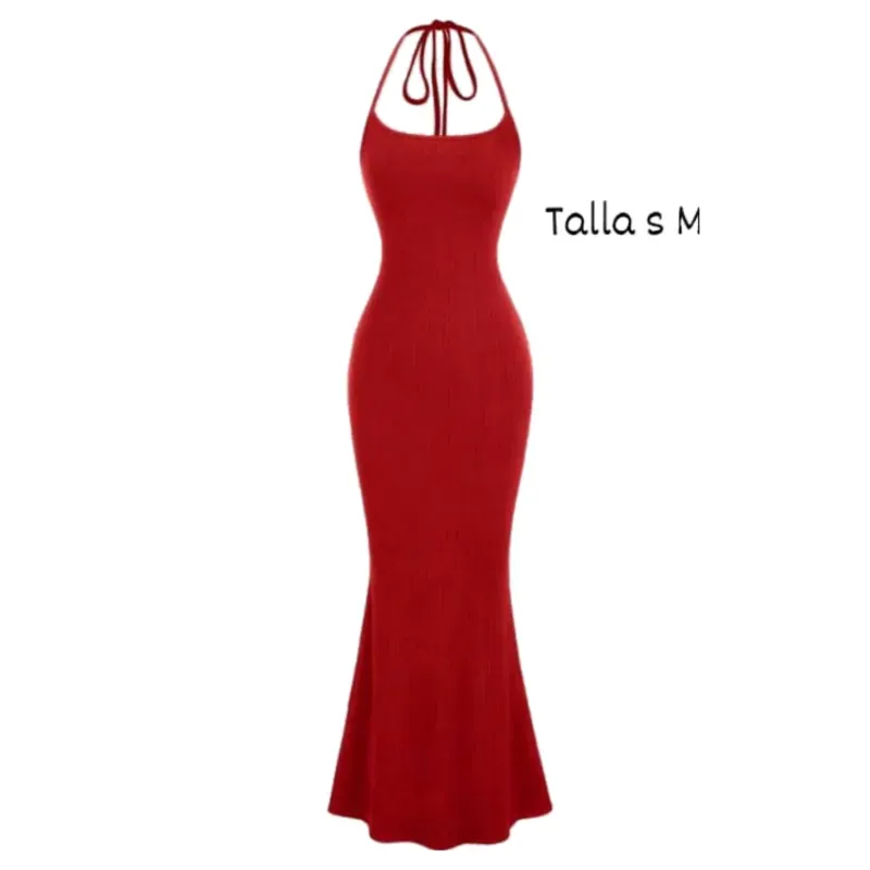 Vestido largo de tirantes 