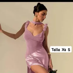 Vestido largo elegante de satén