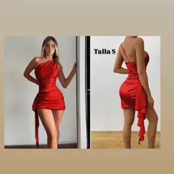 Vestido mini de satén 