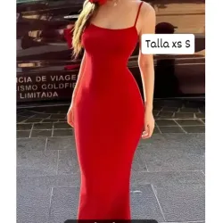 Vestido rojo de tirantes 