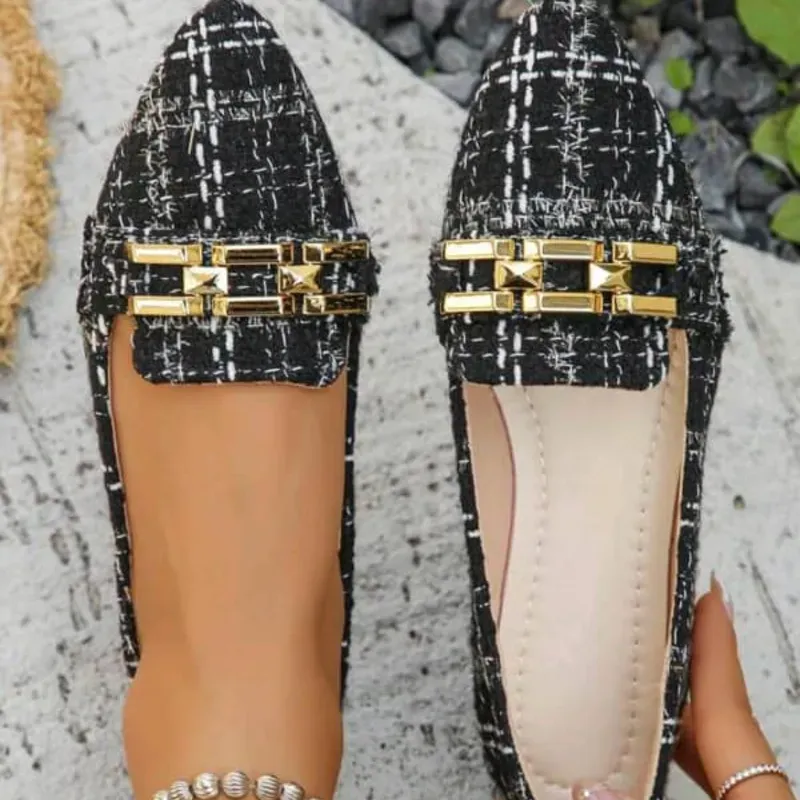 Zapatos planos de mujer de vestir con puntera puntiaguda