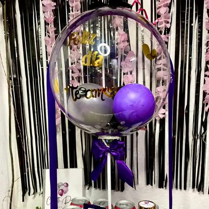 Caja regalo globo bulbuja